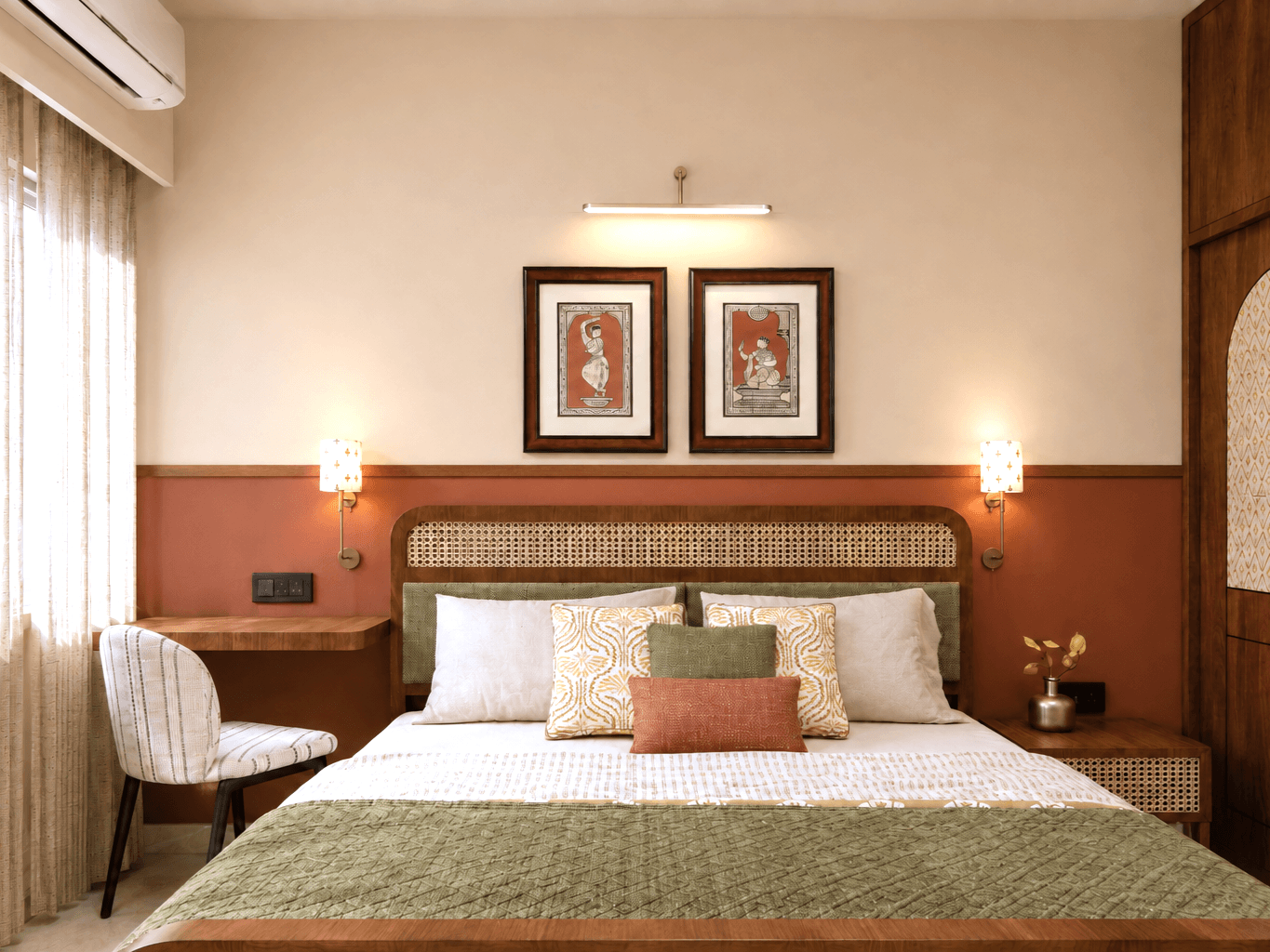 Minimal Indian master Bedroom